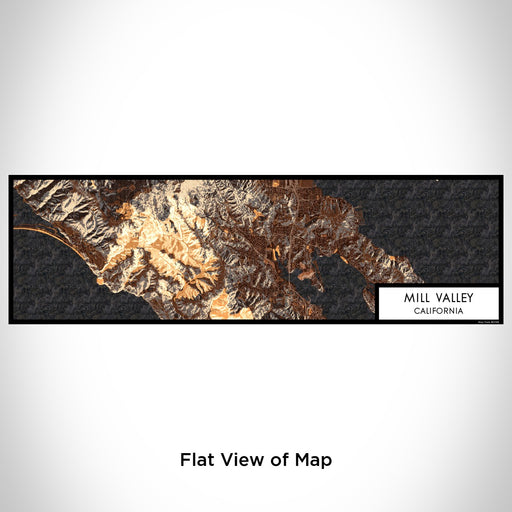 Flat View of Map Custom Mill Valley California Map Enamel Mug in Ember