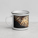 Left View Custom Mill Valley California Map Enamel Mug in Ember