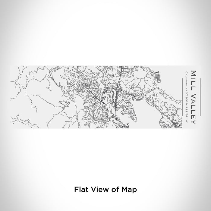 Rendered View of Mill Valley California Map Engraving on 10oz Stainless Steel Insulated Cup with Sliding Lid in White