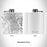 Rendered View of Mill Valley California Map Engraving on 6oz Stainless Steel Flask in White