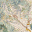 Mill Valley California Map Print in Woodblock Style Zoomed In Close Up Showing Details
