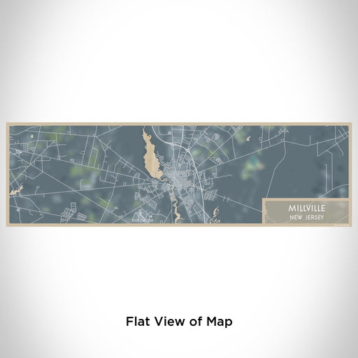 Flat View of Map Custom Millville New Jersey Map Enamel Mug in Afternoon