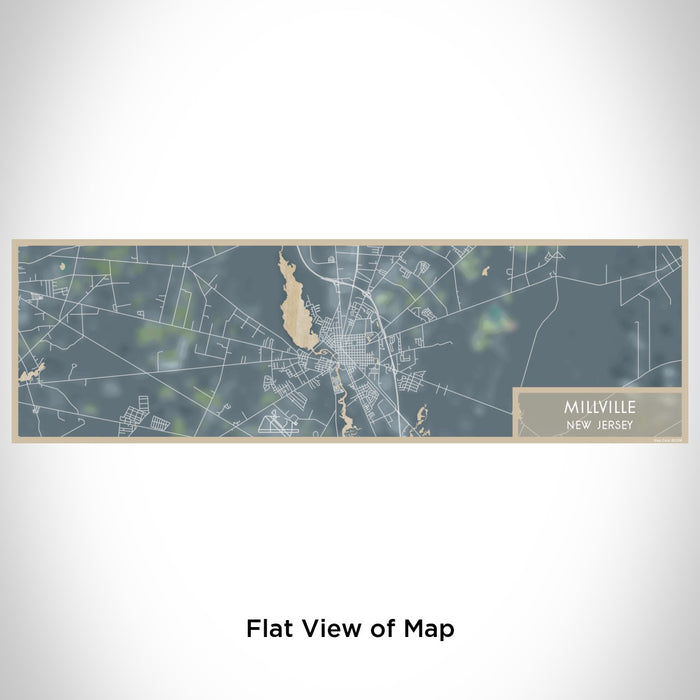Flat View of Map Custom Millville New Jersey Map Enamel Mug in Afternoon