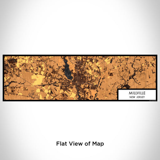 Flat View of Map Custom Millville New Jersey Map Enamel Mug in Ember
