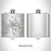 Rendered View of Millville New Jersey Map Engraving on 6oz Stainless Steel Flask