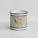 Front View Custom Millville New Jersey Map Enamel Mug in Woodblock