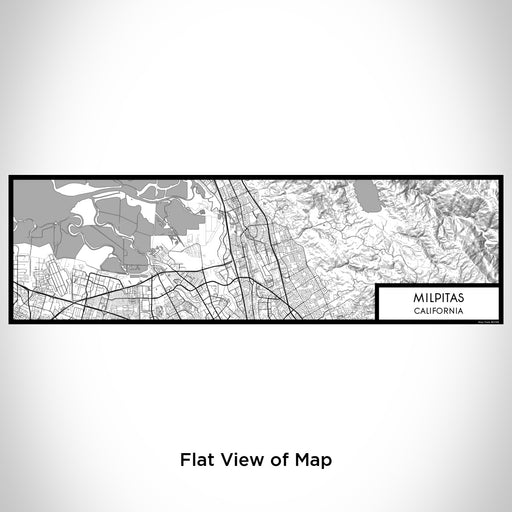 Flat View of Map Custom Milpitas California Map Enamel Mug in Classic