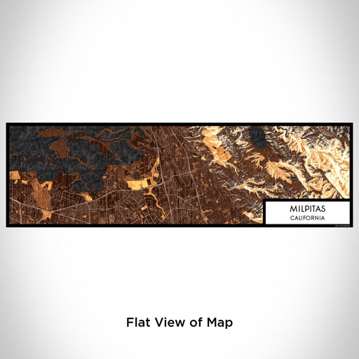 Flat View of Map Custom Milpitas California Map Enamel Mug in Ember