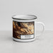 Right View Custom Milpitas California Map Enamel Mug in Ember