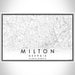 Milton Georgia Map Print Landscape Orientation in Classic Style With Shaded Background
