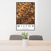 24x36 Milton Georgia Map Print Portrait Orientation in Ember Style Behind 2 Chairs Table and Potted Plant