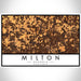 Milton Georgia Map Print Landscape Orientation in Ember Style With Shaded Background