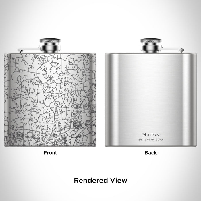 Rendered View of Milton Georgia Map Engraving on undefined