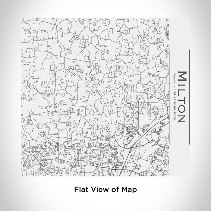 Rendered View of Milton Georgia Map Engraving on 17oz Stainless Steel Insulated Tumbler in White