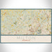 Milton Georgia Map Print Landscape Orientation in Woodblock Style With Shaded Background