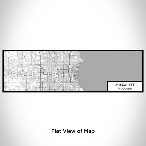 Flat View of Map Custom Milwaukee Wisconsin Map Enamel Mug in Classic