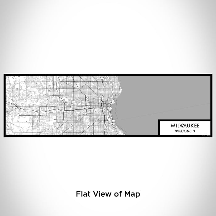 Flat View of Map Custom Milwaukee Wisconsin Map Enamel Mug in Classic