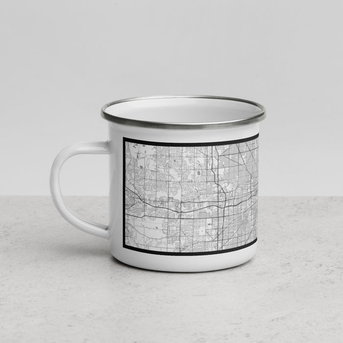 Left View Custom Milwaukee Wisconsin Map Enamel Mug in Classic