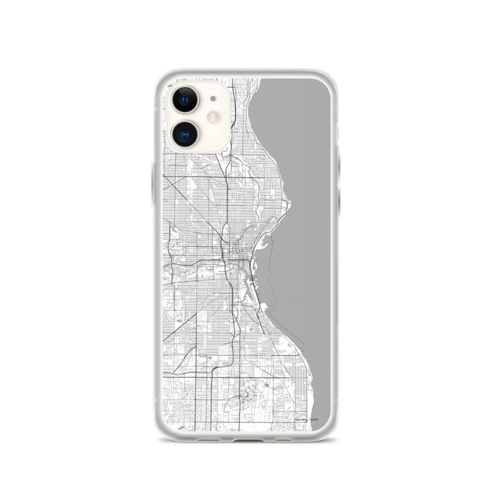 Custom Milwaukee Wisconsin Map Phone Case in Classic