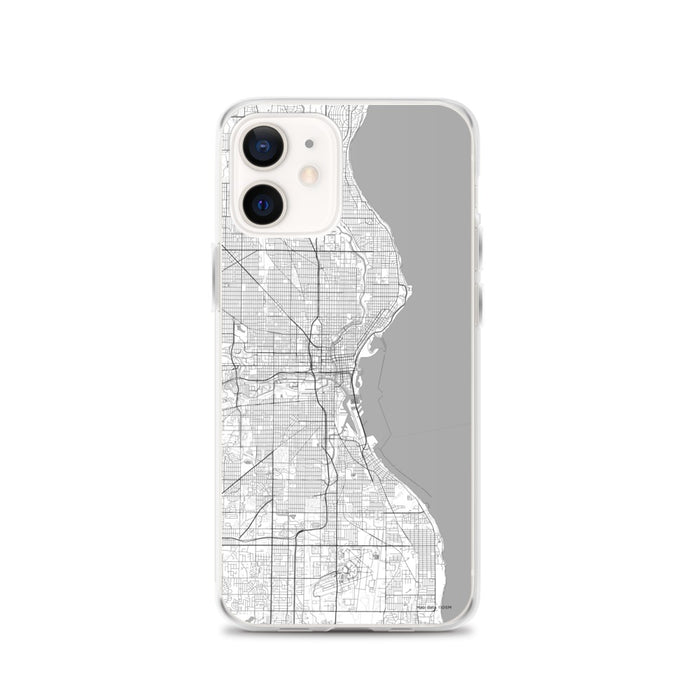 Custom Milwaukee Wisconsin Map iPhone 12 Phone Case in Classic