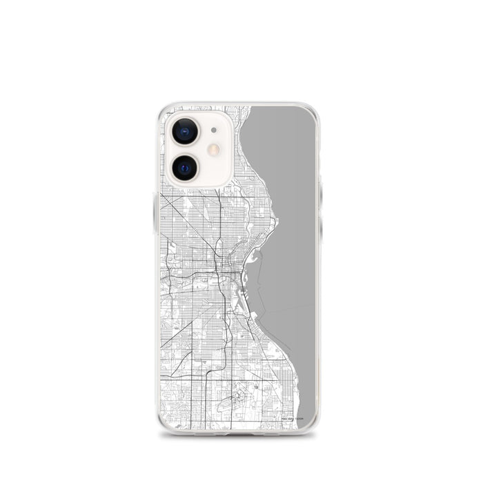 Custom Milwaukee Wisconsin Map iPhone 12 mini Phone Case in Classic