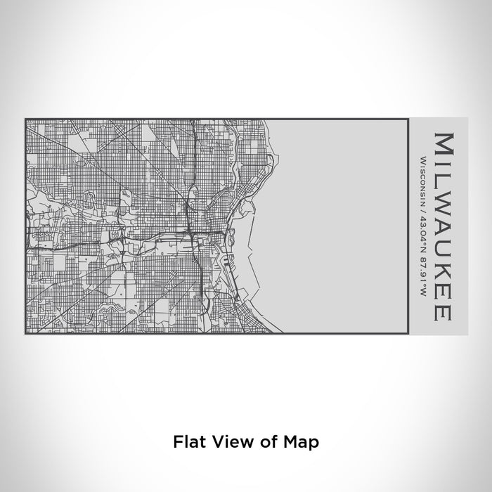 Rendered View of Milwaukee Wisconsin Map Engraving on 17oz Stainless Steel Insulated Cola Bottle