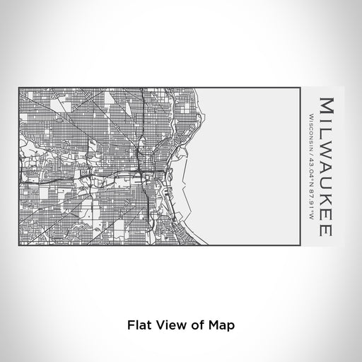 Rendered View of Milwaukee Wisconsin Map Engraving on 17oz Stainless Steel Insulated Cola Bottle in White