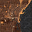 Milwaukee Wisconsin Map Print in Ember Style Zoomed In Close Up Showing Details