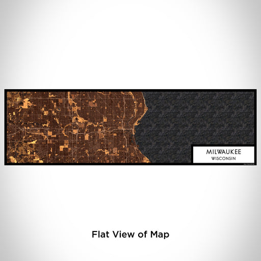 Flat View of Map Custom Milwaukee Wisconsin Map Enamel Mug in Ember