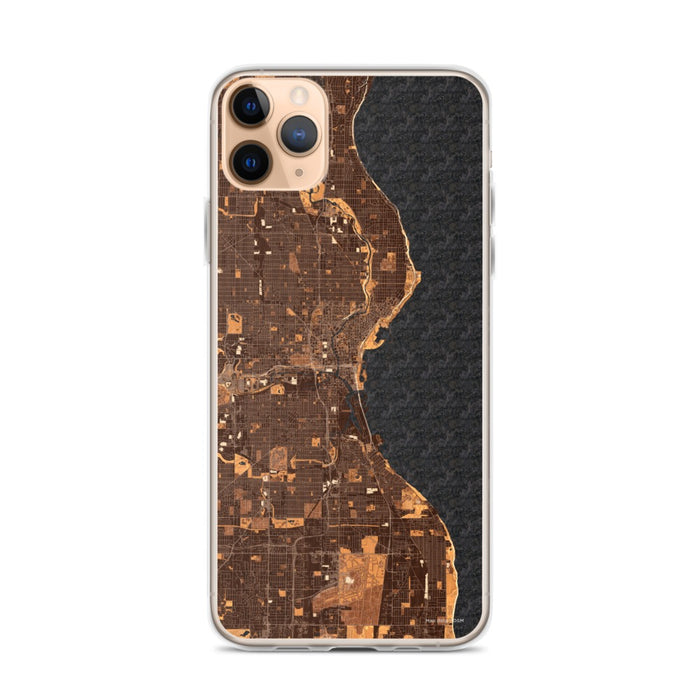 Custom Milwaukee Wisconsin Map Phone Case in Ember
