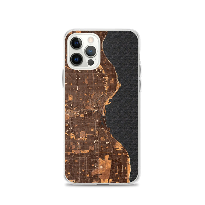 Custom Milwaukee Wisconsin Map iPhone 12 Pro Phone Case in Ember