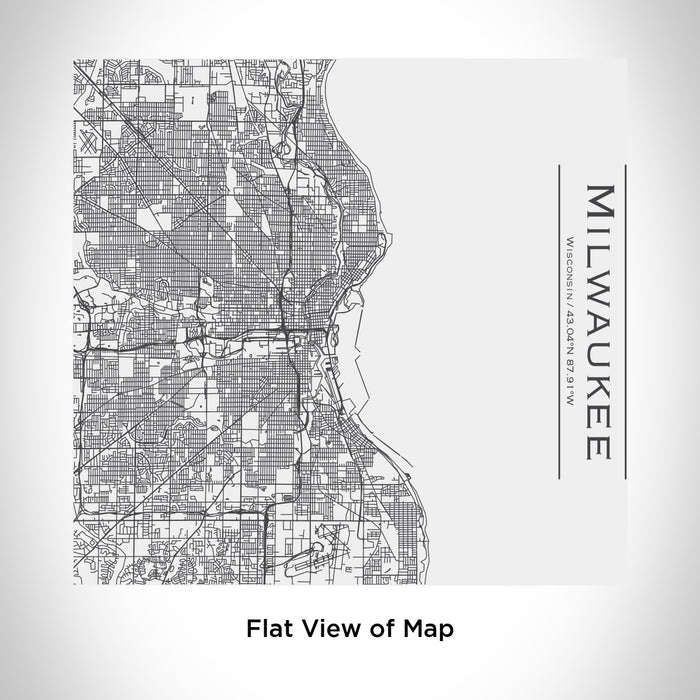 Rendered View of Milwaukee Wisconsin Map Engraving on 17oz Stainless Steel Insulated Tumbler in White