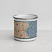 Front View Custom Milwaukee Wisconsin Map Enamel Mug in Woodblock