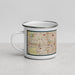 Left View Custom Milwaukee Wisconsin Map Enamel Mug in Woodblock