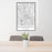 24x36 Minneapolis Minnesota Map Print Portrait Orientation in Classic Style Behind 2 Chairs Table and Potted Plant