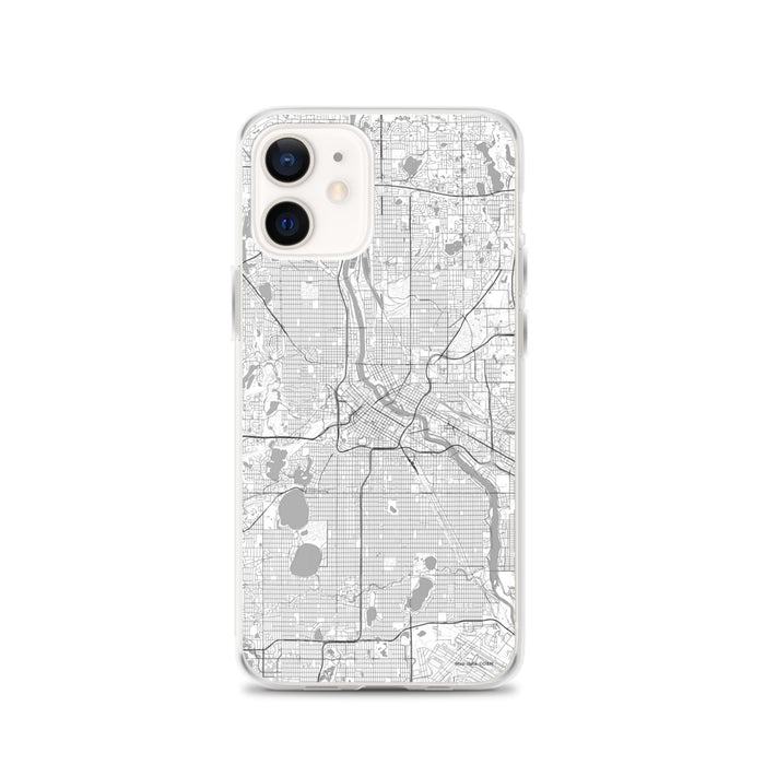 Custom Minneapolis Minnesota Map iPhone 12 Phone Case in Classic