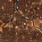 Minneapolis Minnesota Map Print in Ember Style Zoomed In Close Up Showing Details