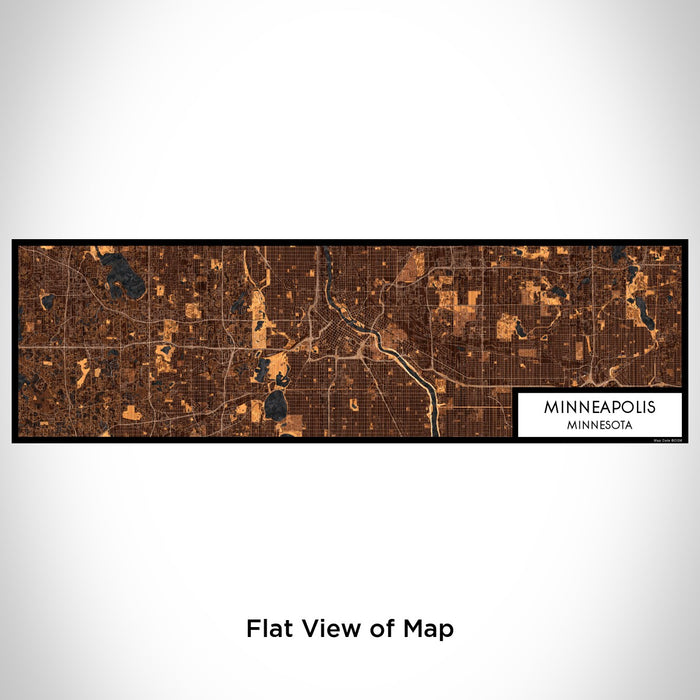 Flat View of Map Custom Minneapolis Minnesota Map Enamel Mug in Ember