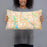 Person holding 20x12 Custom Minneapolis Minnesota Map Throw Pillow in Watercolor