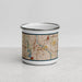Front View Custom Minneapolis Minnesota Map Enamel Mug in Woodblock