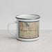 Left View Custom Minneapolis Minnesota Map Enamel Mug in Woodblock