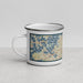Left View Custom Minnetonka Minnesota Map Enamel Mug in Woodblock