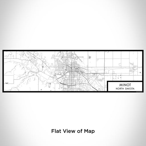 Flat View of Map Custom Minot North Dakota Map Enamel Mug in Classic