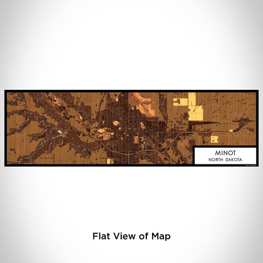 Flat View of Map Custom Minot North Dakota Map Enamel Mug in Ember