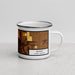 Right View Custom Minot North Dakota Map Enamel Mug in Ember