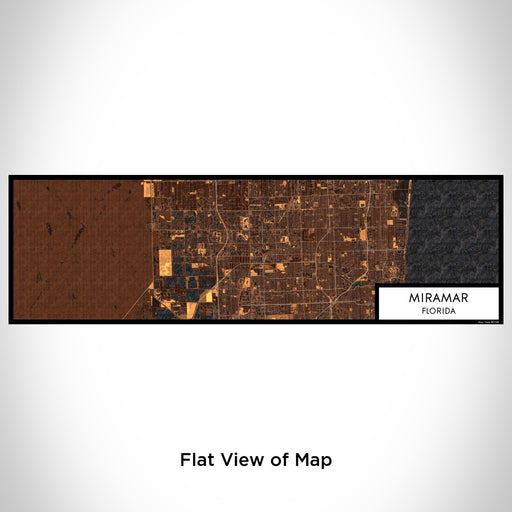Flat View of Map Custom Miramar Florida Map Enamel Mug in Ember