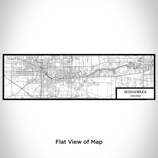 Flat View of Map Custom Mishawaka Indiana Map Enamel Mug in Classic