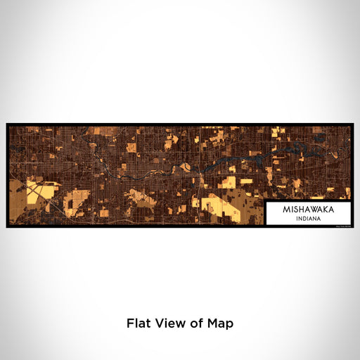 Flat View of Map Custom Mishawaka Indiana Map Enamel Mug in Ember