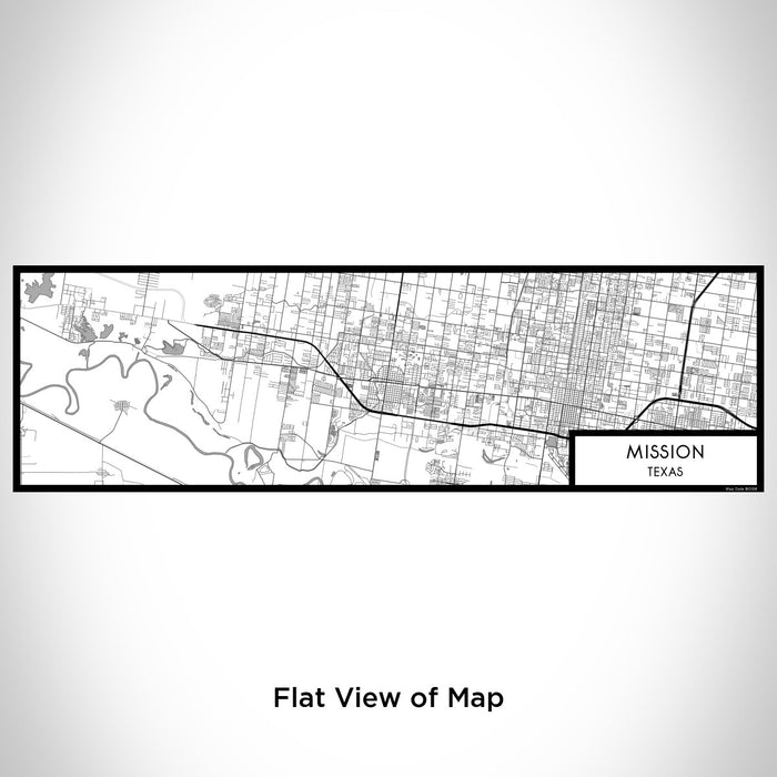 Flat View of Map Custom Mission Texas Map Enamel Mug in Classic