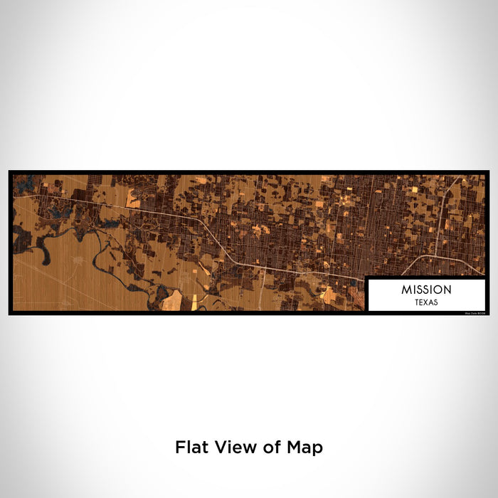 Flat View of Map Custom Mission Texas Map Enamel Mug in Ember
